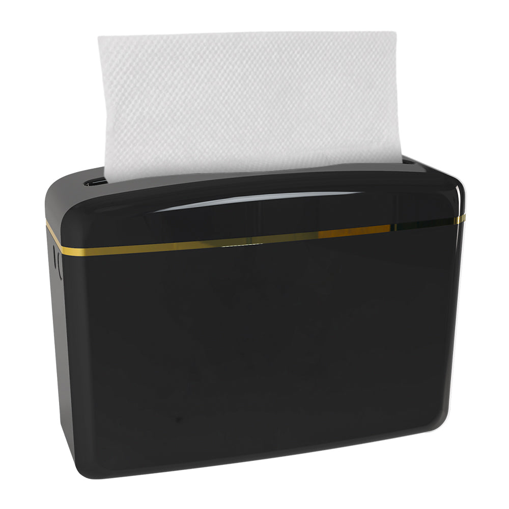Countertop Multifold Hand Towel Dispenser in Black