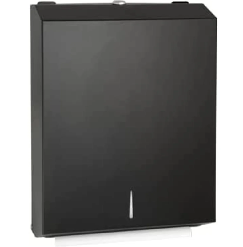 Combo Black Wall Mount 32L SS Bin and Towel Dispenser