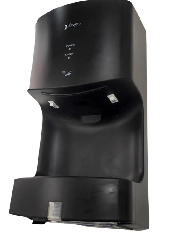 Vortex Black Mini Jet Hand Dryer with Filter & Water Tray