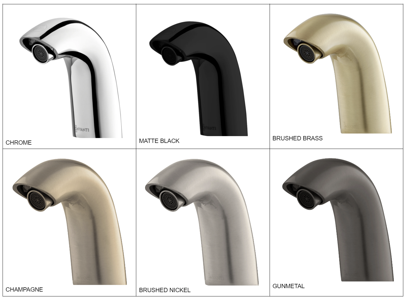 Onvanti Elegant Curved Design Sensor Water Tap
