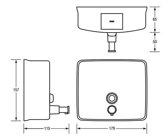 S'Steel Satin Finish Soap Dispenser 1.2L