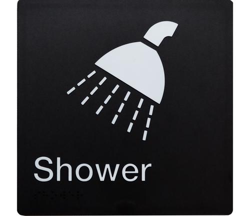 Shower toilet sign