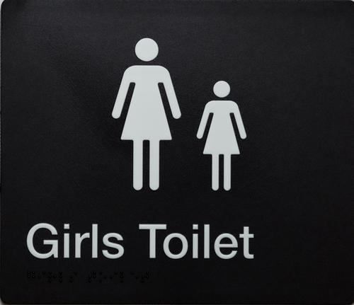 Girls toilet sign