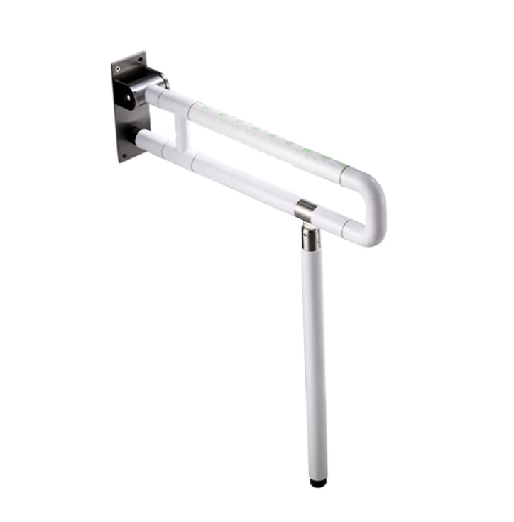 Bariatric Drop Down/Swing Up Bathroom Grab Rail
