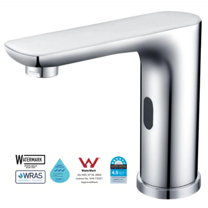 Frascio hands-free sensor water tap in chrome for commercial bathrooms