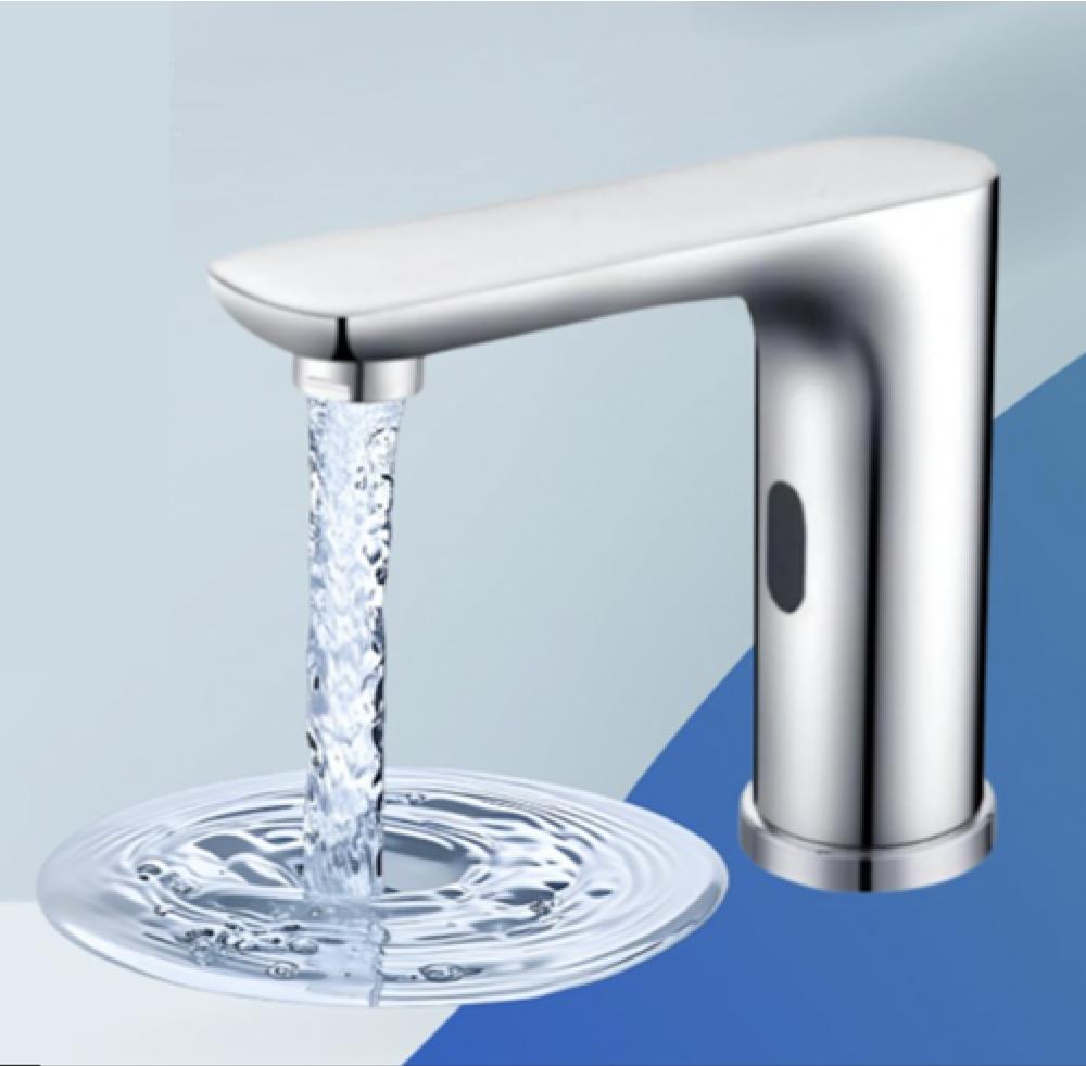 Frascio hands-free sensor water tap in chrome for commercial bathrooms