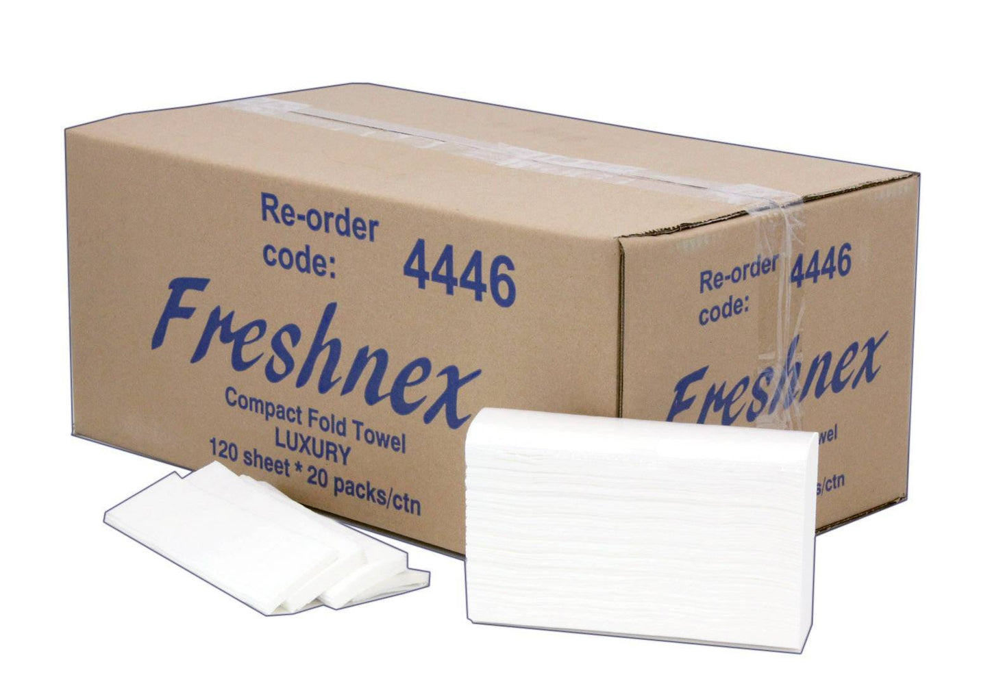 4446 Box Of 20 Packs (120 S/P) Compact Folded Luxury Paper Towels