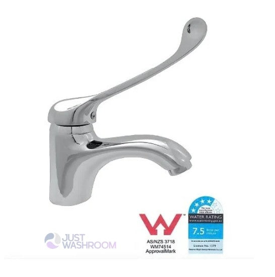 Long Arm Bathroom Mixer WaterMark and WELS approved with 4-star water efficiency