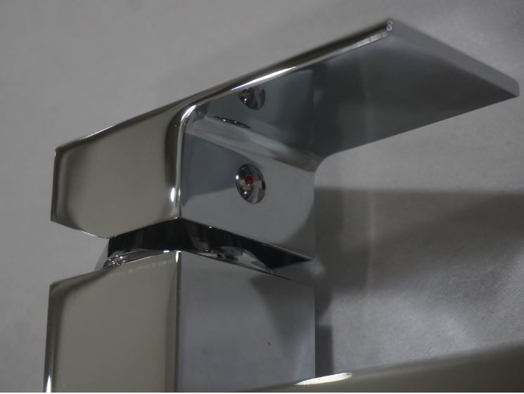 Square bathroom mixer tap WaterMark approved with WELS 4-star water efficiency 6.05 L/min and 145mm spout projection