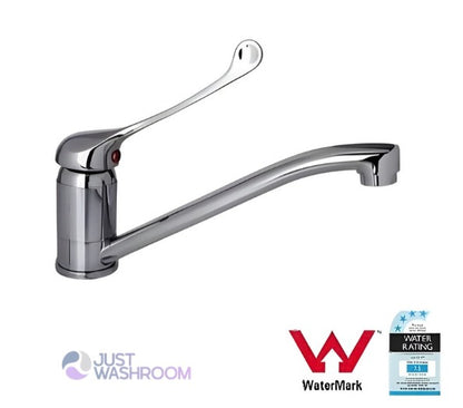 Chrome 40mm extended lever mixer tap, WaterMark and WELS approved