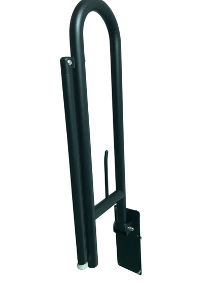 Powder Coated Black Drop Down Foldable Grab Rail
Bariatric toilet drop down hand rail.