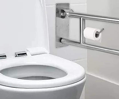 Stainless Steel Drop Down Foldable Grab Rail with Leg