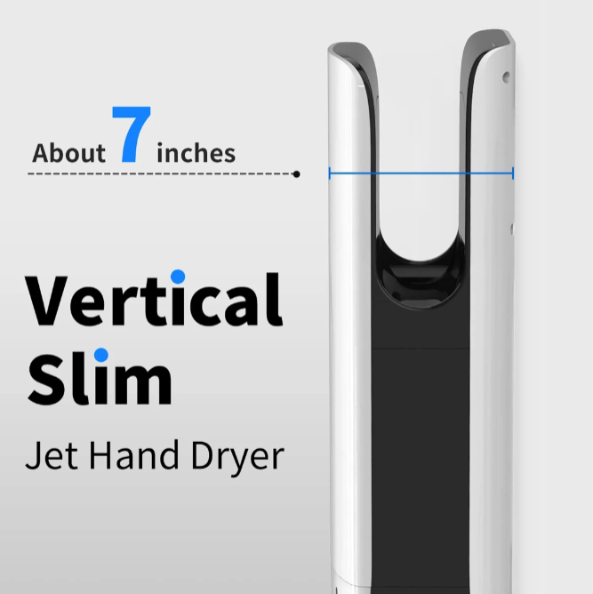 Vortex Jet Hand Dryer, Compact Elegant For Commercial Bathrooms