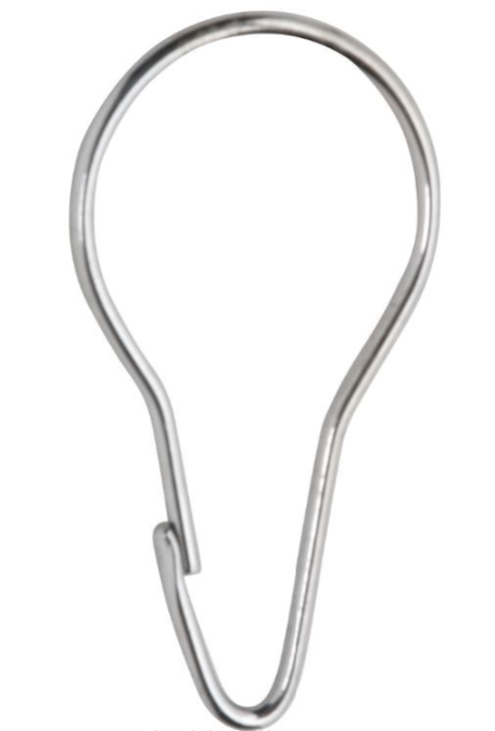 Justwashroom Shower Curtain Hooks Set of 12
