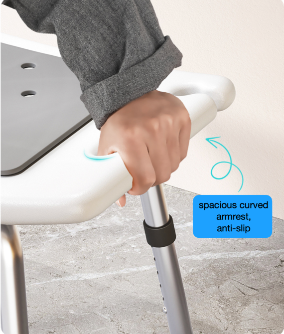 Shower Chair Safe, Non-Slip, Comfortable, Easy Set up