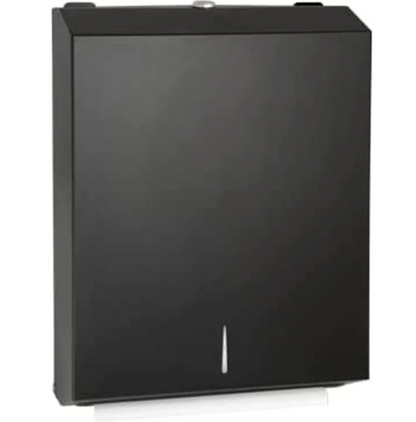 Combo Black Wall Mount 32L SS Bin and Towel Dispenser