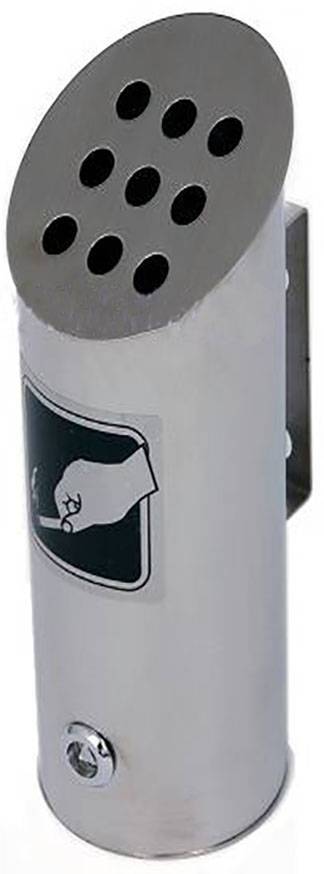 AS007 Wide Wall Mount Stainless Steel Outdoor Ashtray