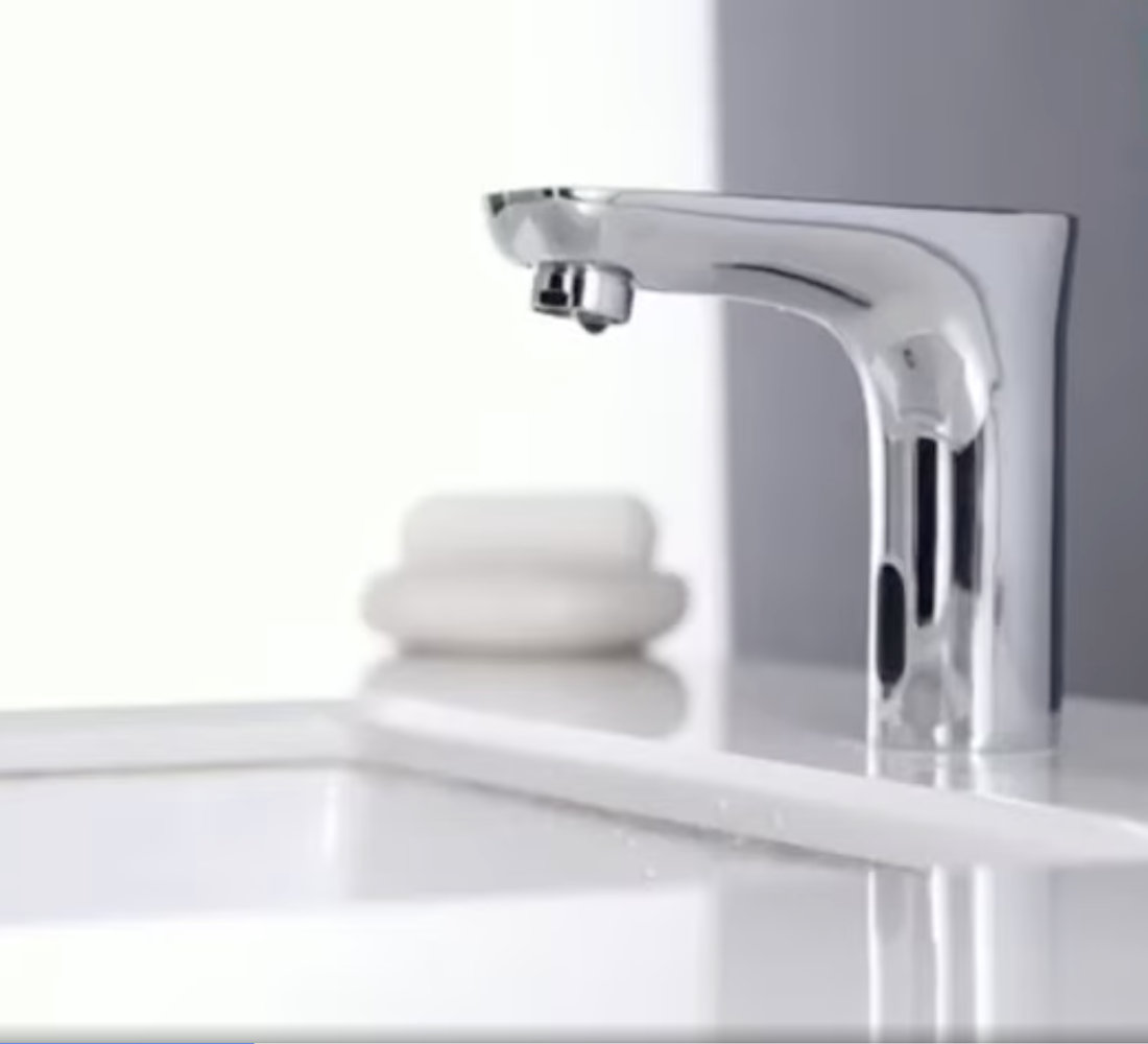 Frascio hands-free sensor water tap in chrome for commercial bathrooms
