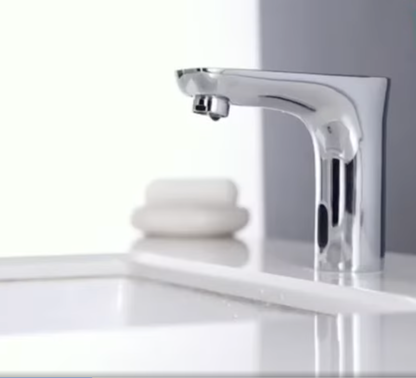 Frascio hands-free sensor water tap in chrome for commercial bathrooms