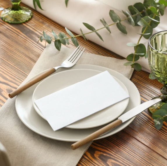 White Paper Napkin 10 Packs 100 Per Pack High Absorbance