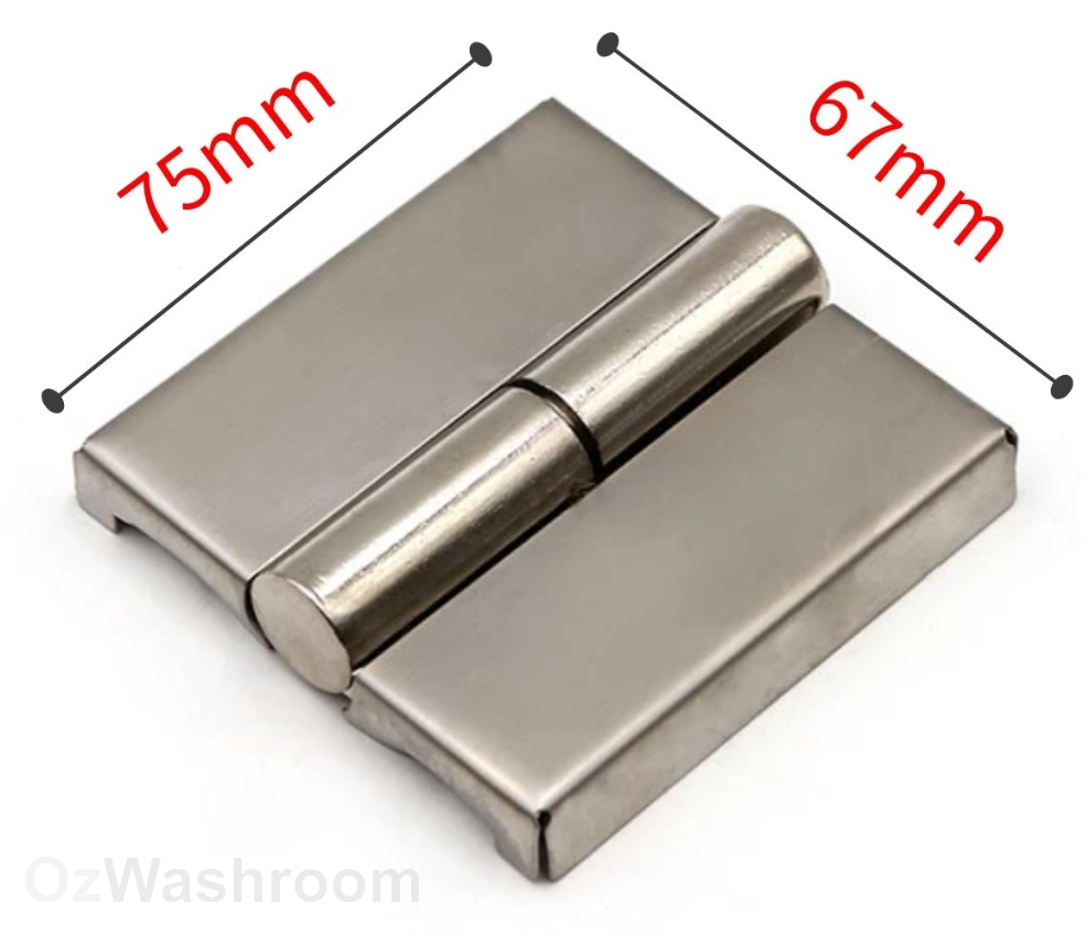 Justwashroom Hinge pack LH or RH for Toilet Partition Door
