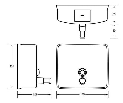 S'Steel Satin Finish Soap Dispenser 1.2L