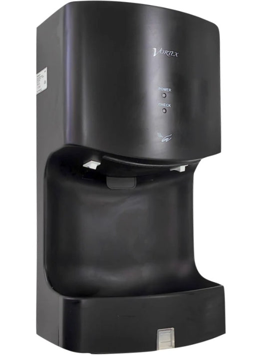 Vortex Black Mini Jet Hand Dryer with Filter & Water Tray