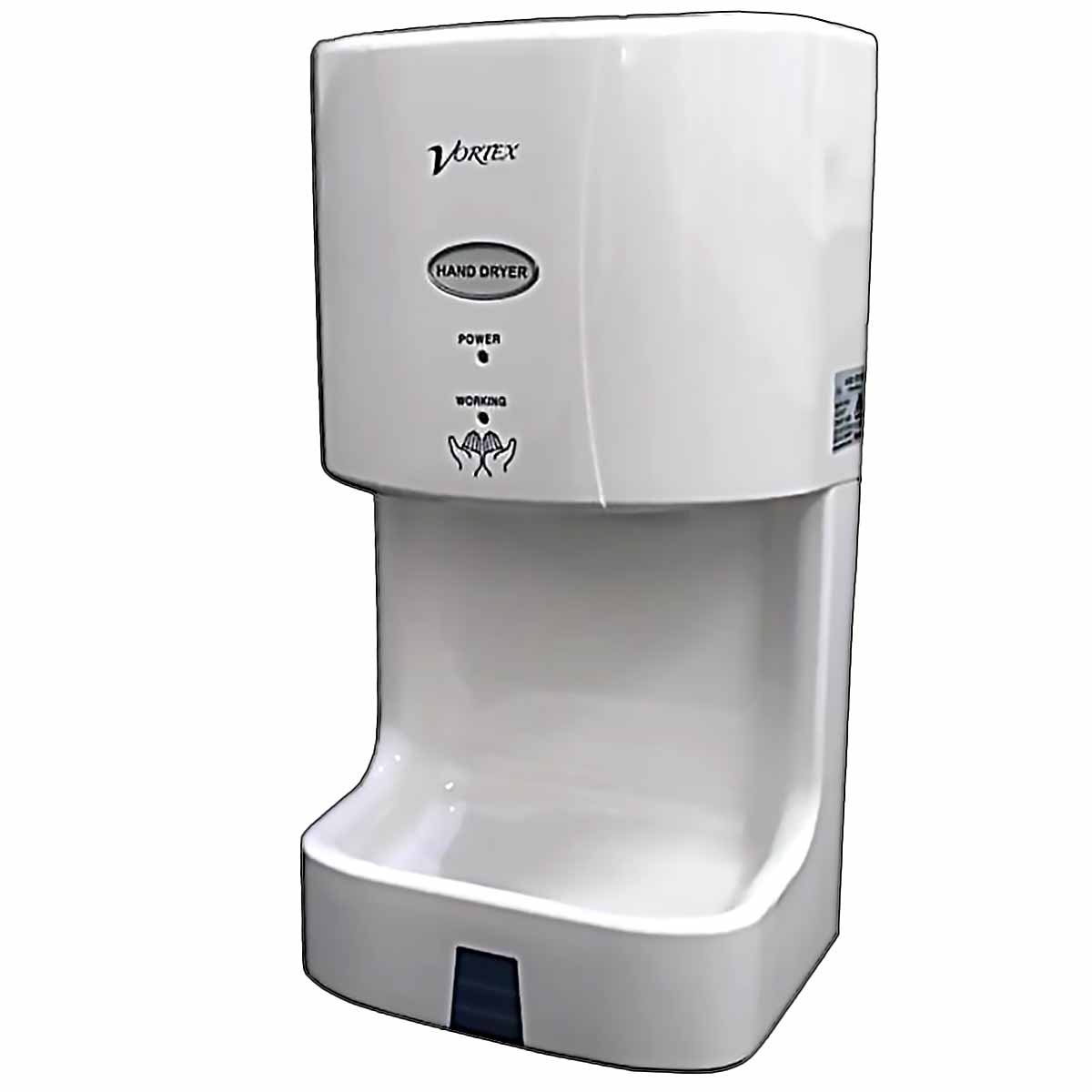 White Mini Hand Dryer With Filter & Water Tray