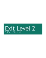 Exit Green Braille Sign SE-02