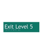 Exit Green Braille Sign SE-05