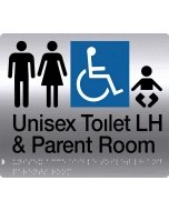 Braille S'Steel Unisex Accessible Toilets LH & Baby Change