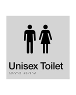 Unisex Braille Toilet BCA Code Australian Compliance SS04  (180 x 180 mm)