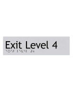 Silver Exit Braille Sign SX-04 