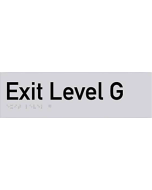 Silver Exit Level Ground Braille Sign SX-G 