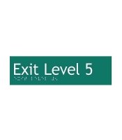 Exit Green Braille Sign SE-05 (180x50mm)