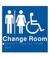 Unisex Disable Change Room Braille Sign SV32 (210 x 180 mm)