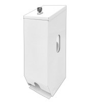 Double Toilet Paper Roll Dispenser White Metal T006W