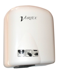 Front view of the product "Vortex Hand Dryer White Plastic Vandalism Resistance OZ1650"