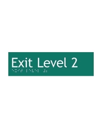 Exit Green Braille Sign SE-02
