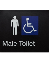 Male Disable Braille Toilet Sign SK08 (210 x 180 mm)
