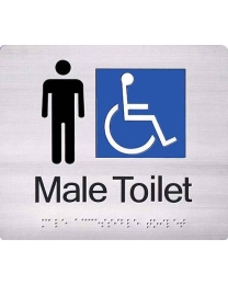 SP08J Male Disable Toilet Braille Stainless Steel