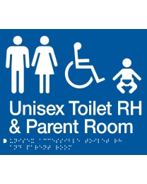 SV10RH Unisex Disabled Right Hand & Parent Room Braille Sign