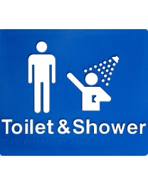 SV12 Braille Sign Male Toilet & Shower (210 x 180 mm)