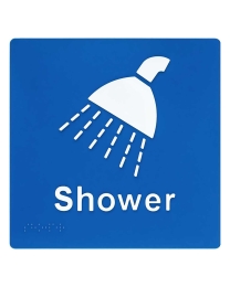  Shower Braille Sign SV18 (180 x 180 mm)