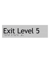 Silver Exit Braille Sign SX-05 