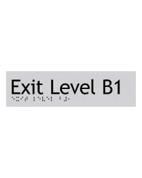 Silver Exit Braille Sign SX-B1