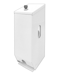 T006W Double Toilet Paper Roll Dispenser White Metal